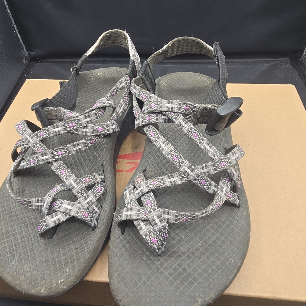 Chaco Gray and Pink Women's Sandals